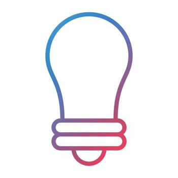 icono de gradiente de línea de bombilla vector