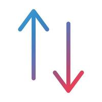 Swap Line Gradient Icon vector
