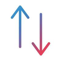 Swap Line Gradient Icon vector