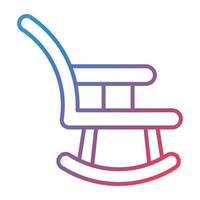 Baby Chair Line Gradient Icon vector