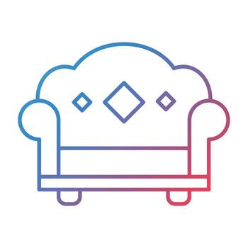 Sofa Line Gradient Icon vector