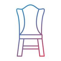 Chair Line Gradient Icon vector