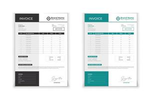 Minimal Black invoice template vector design.