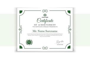 stylish certificate template design. vector