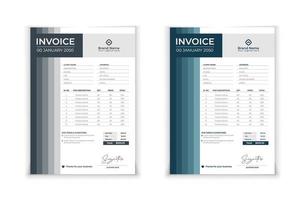 Minimal Black invoice template vector design.