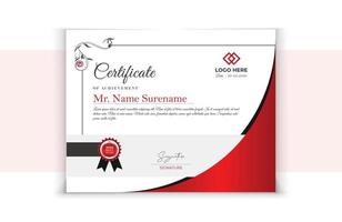 stylish certificate template design. vector