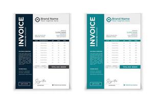 Minimal Black invoice template vector design.