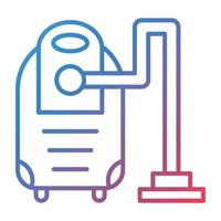 Vacuum Cleaner Line Gradient Icon vector