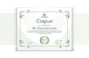 stylish certificate template design. vector