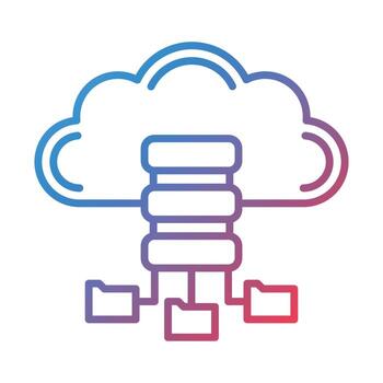 Data Backup Line Gradient Icon vector