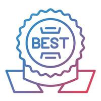 Best Seller Line Gradient Icon vector