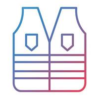 Labour Vest Line Gradient Icon vector