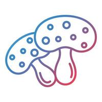 Mushroom Line Gradient Icon vector