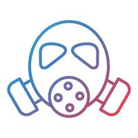 Fireman Mask Line Gradient Icon vector