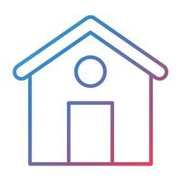 House Line Gradient Icon vector