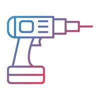 Drilling Machine Line Gradient Icon vector