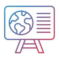 Geography Line Gradient Icon vector