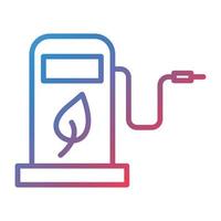 icono de gradiente de línea de ecología de combustible vector