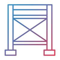 Scaffolding Line Gradient Icon vector