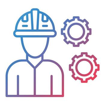 Engineering Line Gradient Icon vector