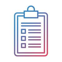 Tasks Line Gradient Icon vector