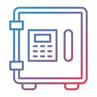 Safebox Line Gradient Icon vector