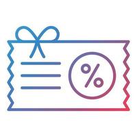 Voucher Line Gradient Icon vector