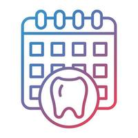 Dentist Appointment Line Gradient Icon vector