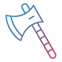 Axe Line Gradient Icon vector