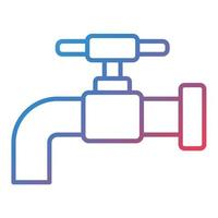 Faucet Line Gradient Icon vector