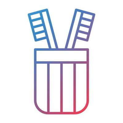 Tooth Brushes Line Gradient Icon