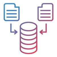 Data Flow Line Gradient Icon vector