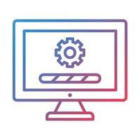 Install Setup Line Gradient Icon vector