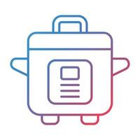 Cooker Line Gradient Icon vector