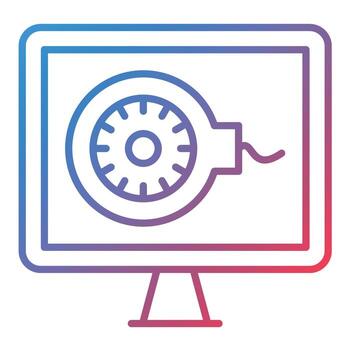 Timeout Line Gradient Icon vector