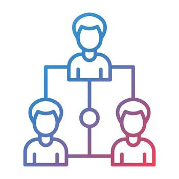 Hierarchy Line Gradient Icon vector