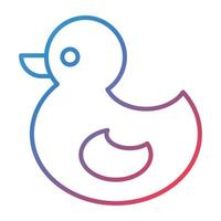 Duck Toy Line Gradient Icon vector