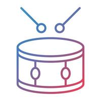 Drum Line Gradient Icon vector