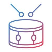 Drum Line Gradient Icon vector