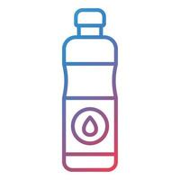 Water Bottle Line Gradient Icon vector