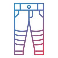 Firefighter Pants Line Gradient Icon vector