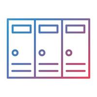 Locker Line Gradient Icon vector