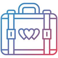 Suitcase Line Gradient Icon vector