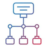 Workflow Line Gradient Icon vector