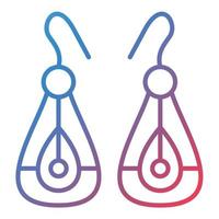 Earrings Line Gradient Icon vector