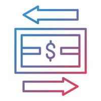 Transaction Line Gradient Icon vector