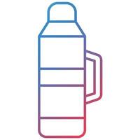 Thermos Line Gradient Icon vector