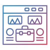 Web Portfolio Line Gradient Icon vector