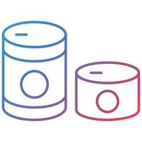 Food Can Line Gradient Icon vector