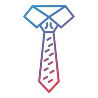 Tie Line Gradient Icon vector